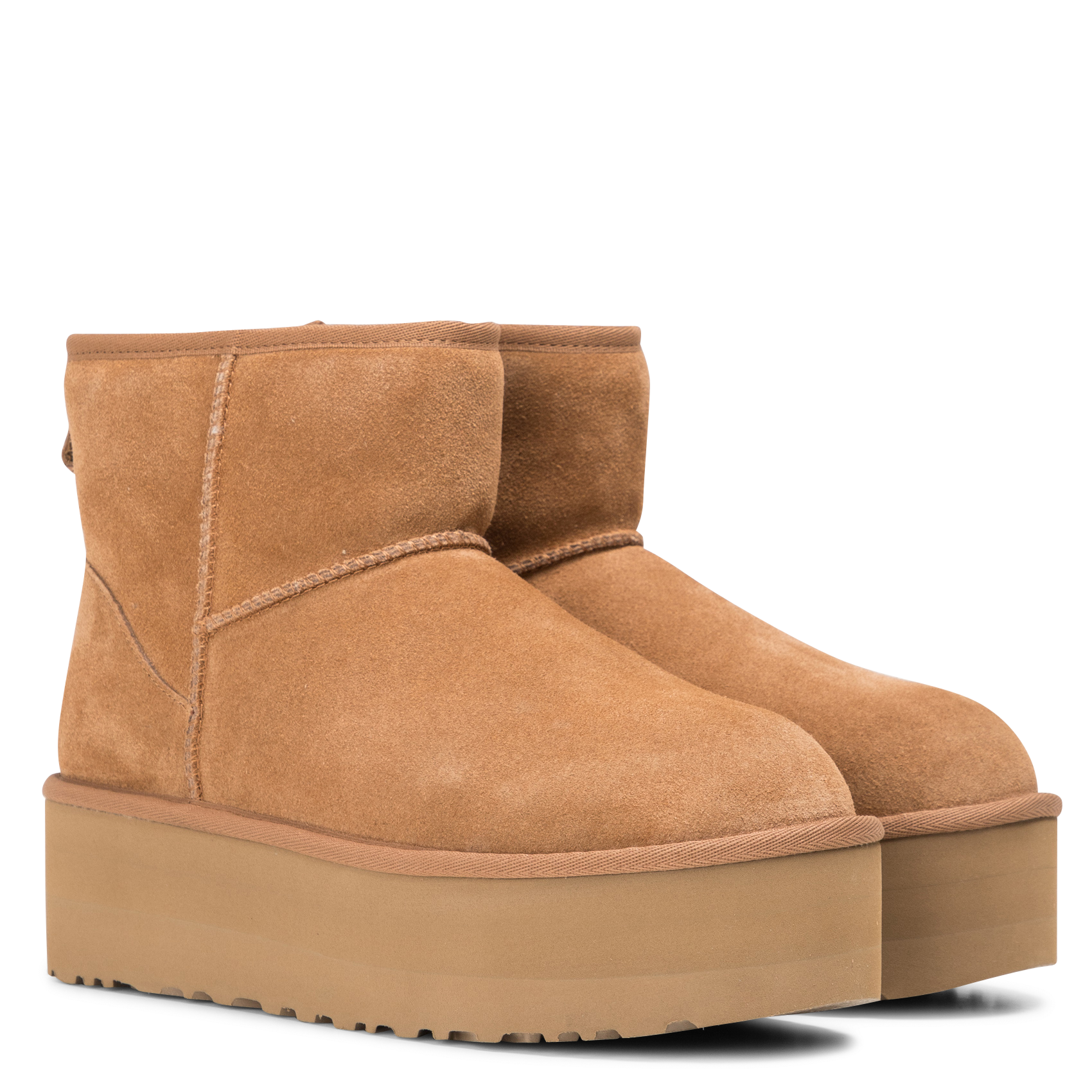 CLASSIC MINI PLATFORM - Bottines compensées en cuir | Marron