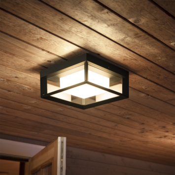 Philips Hue muurlamp zwart - wit en gekleurd licht 15W - vierkant