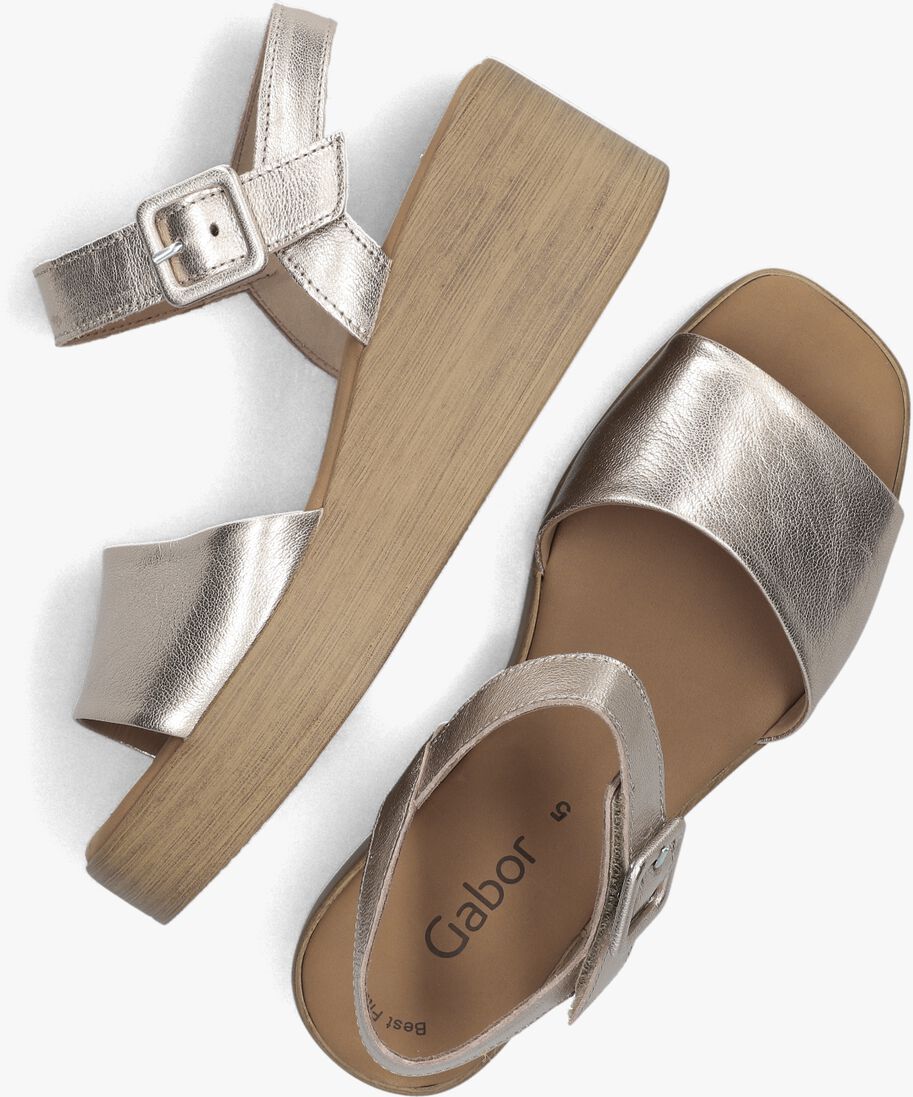 gouden gabor sandalen met hak 531