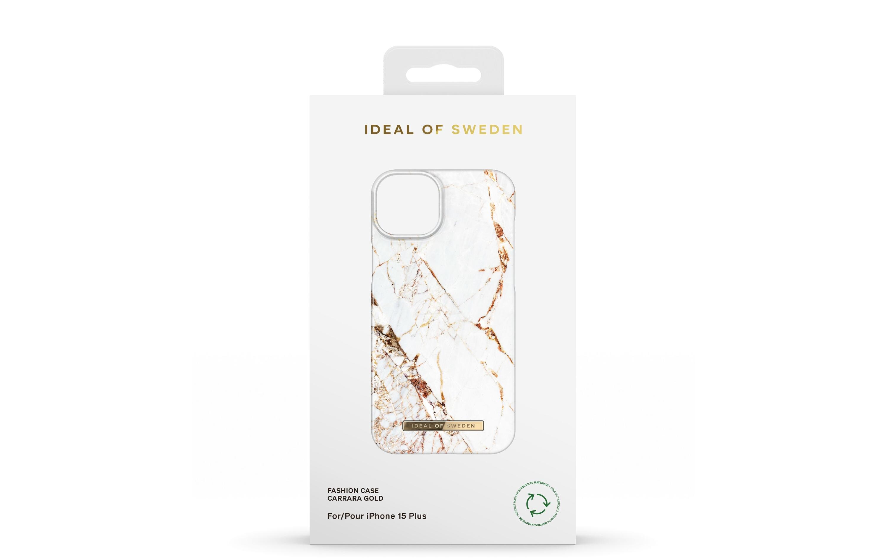 Back Cover Carrara Gold iPhone iPhone 15 PlusPolycarbonat-Backcover im Marmor-Look