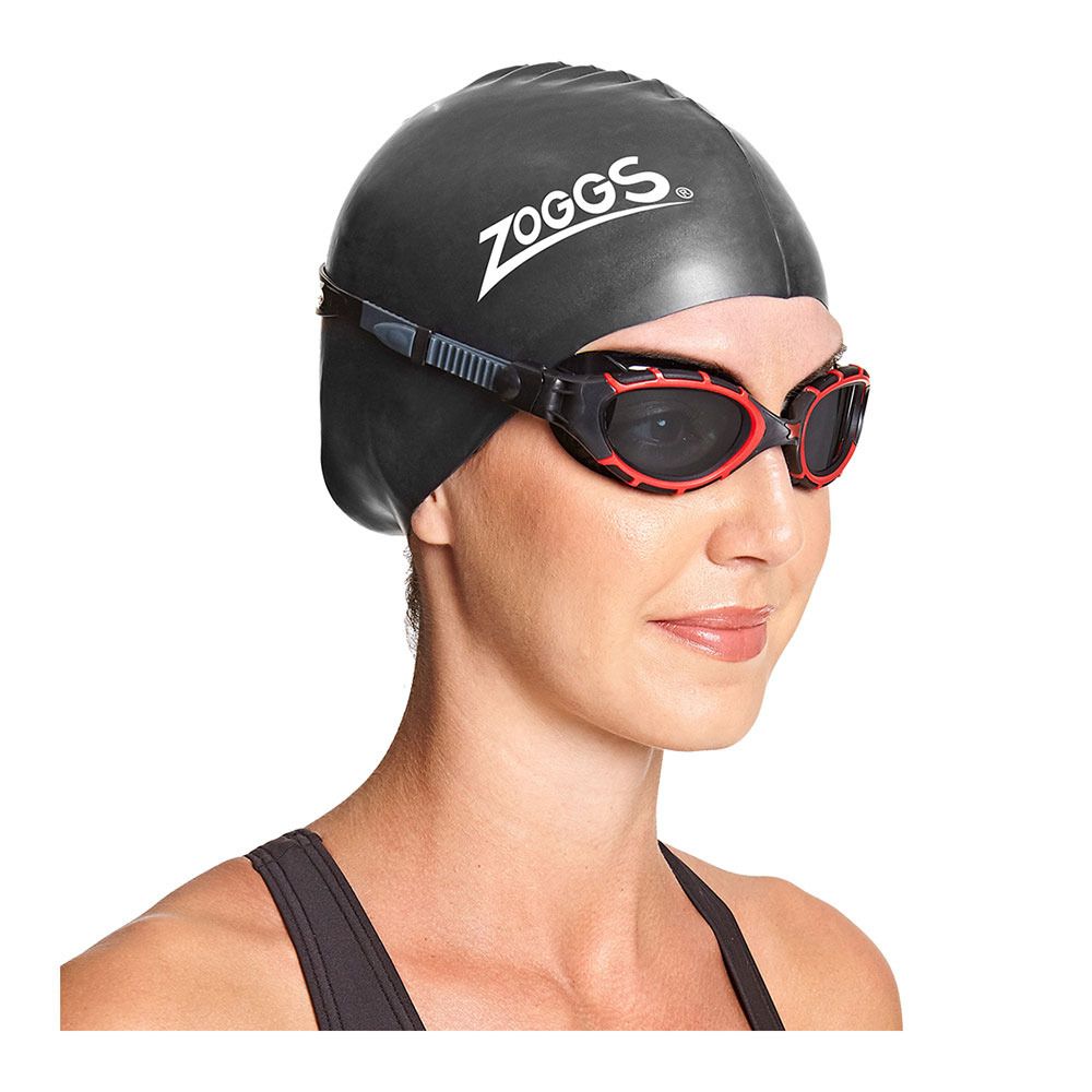 Zoggs PREDATOR FLEX - Lunettes de natation polarisés red/black/smoke polar