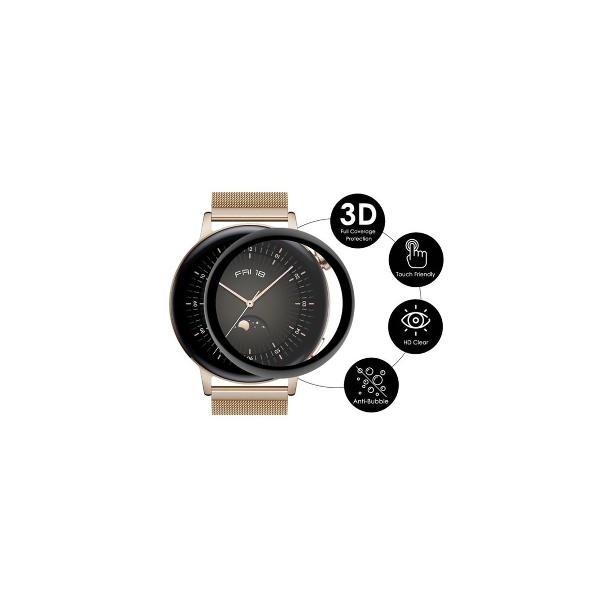Skärmskydd i härdat glas för Huawei Watch GT 3 42 mm - 2-pack