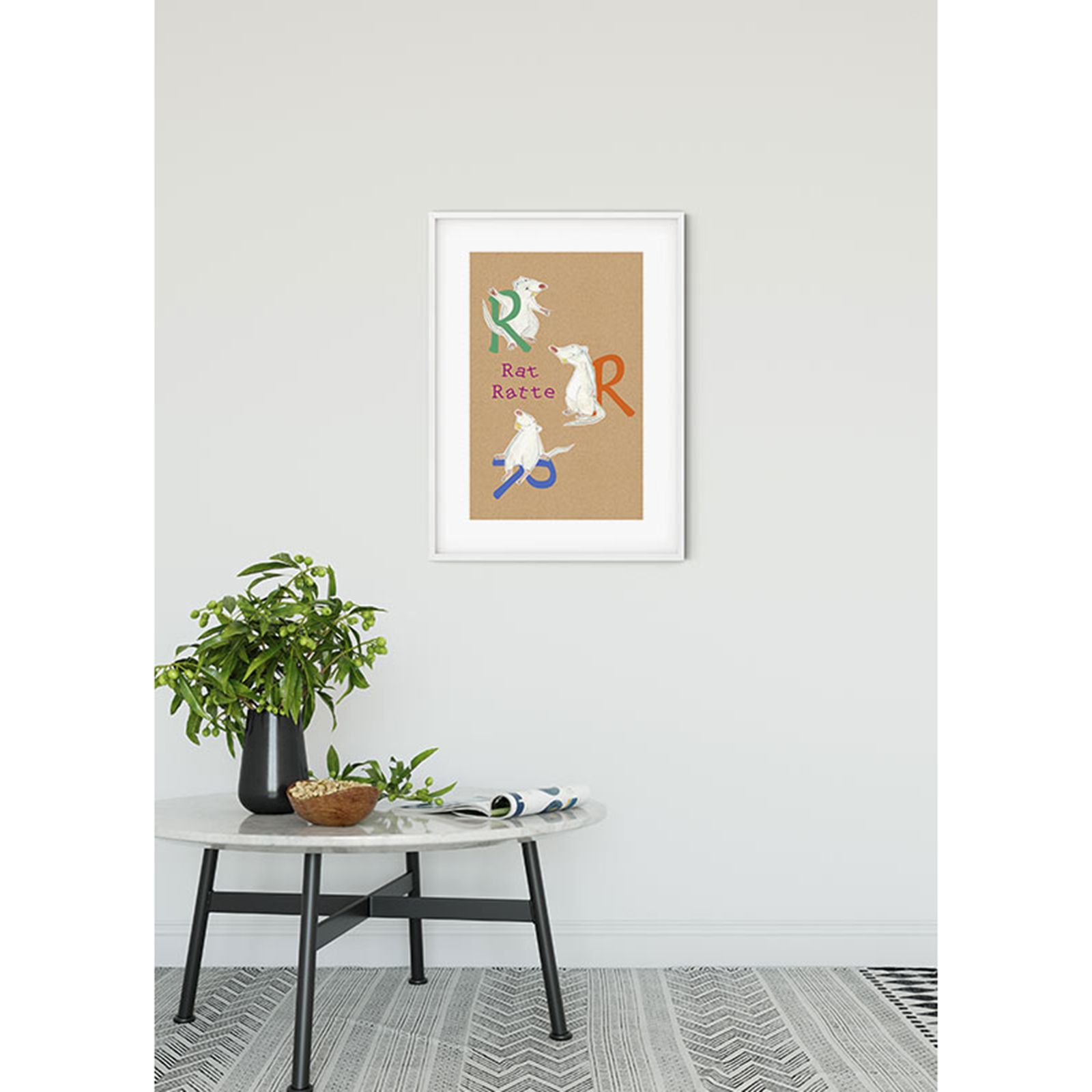 Wandbild ABC ANIMAL R - bunt - 50x70 cm