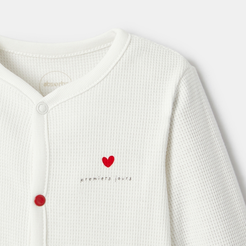 Dors-bien en coton nid d’abeille blanc naissance Absorba
