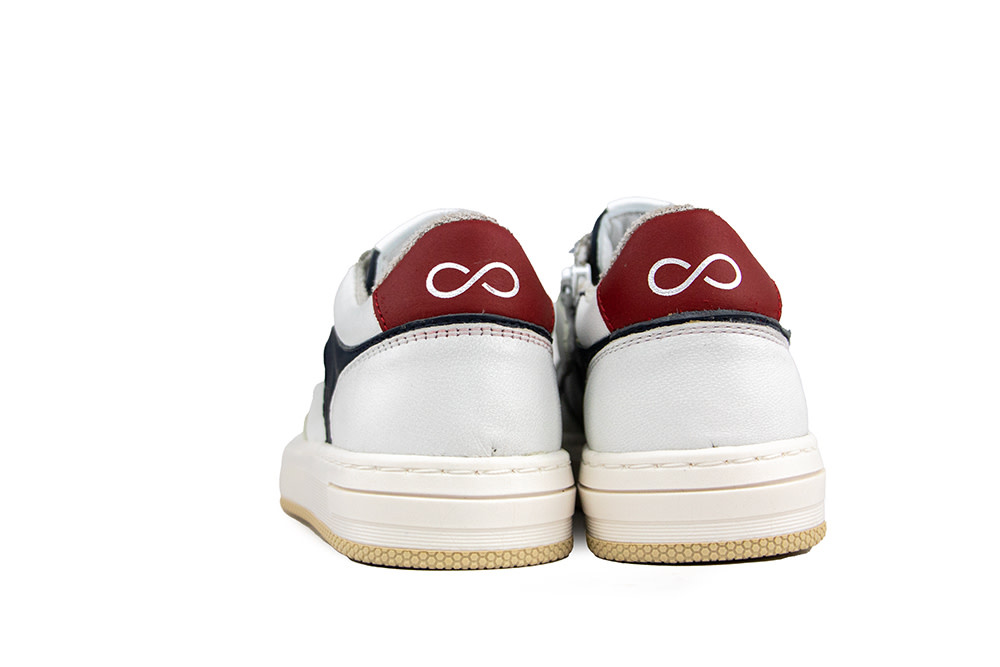 Hip Sneaker Wit Leer Combi