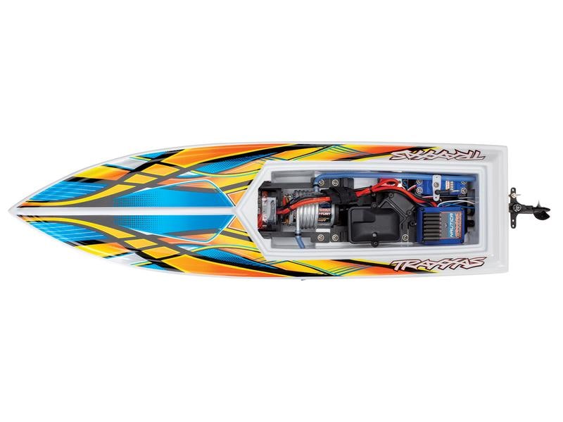 Traxxas Speedboot Blast 603 mm Orange RTR RC Rennboot mit «Deep-V» Rumpf