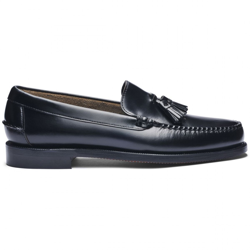 CLASSIC WILL Regular Black MOCASSIN-Mocassin à glands homme en cuir pleine fleur coloris noir