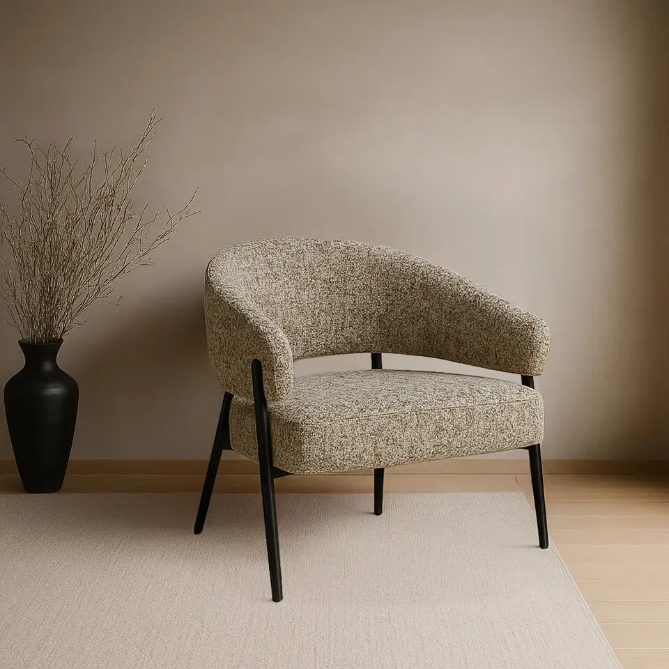 Livingfurn - Fauteuil Dilan Venga Liver - 72.5x73x75cm