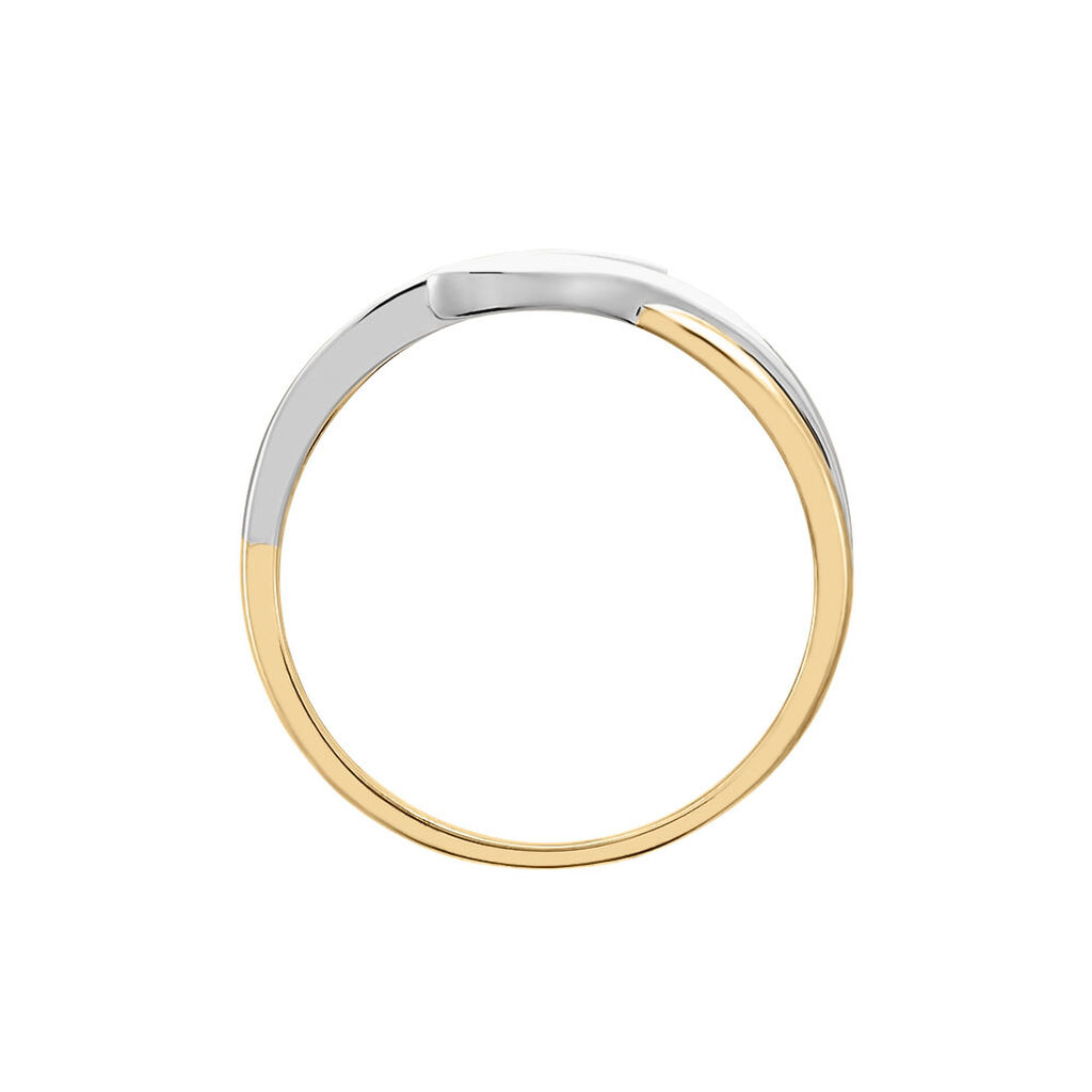 Bague Sharron Or Bicolore Diamant Blanc