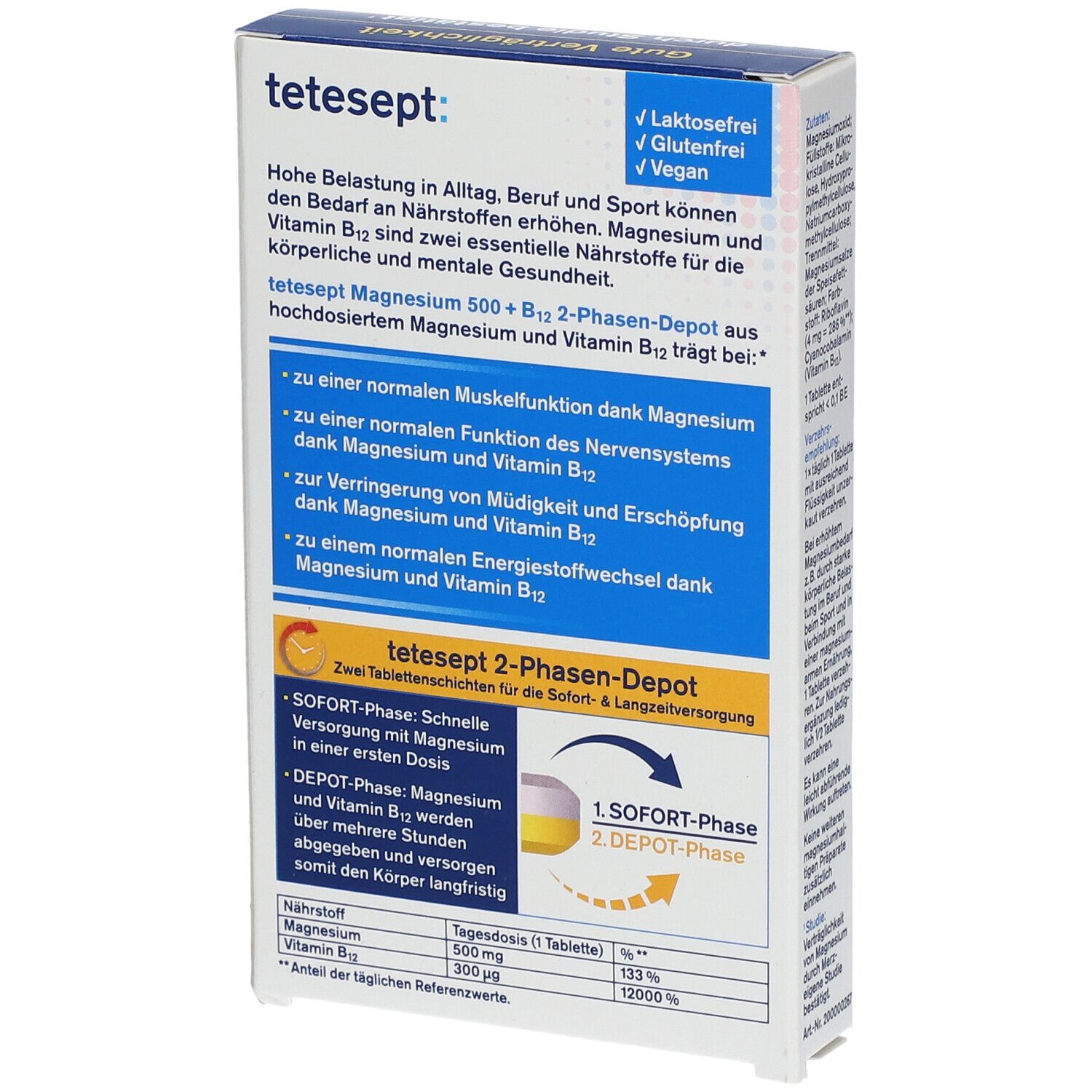 tetesept® Magnesium 500 + B12 Forte