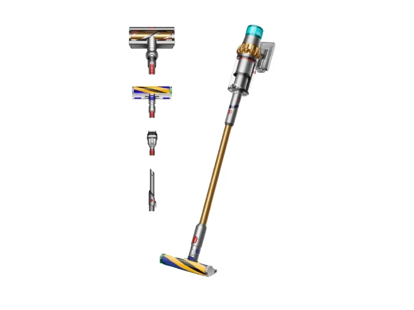 Dyson V15 Detect Absolute, 2-i-1 stangstøvsuger, Poseløs, Guld, Dry, HEPA, Cyclonisk