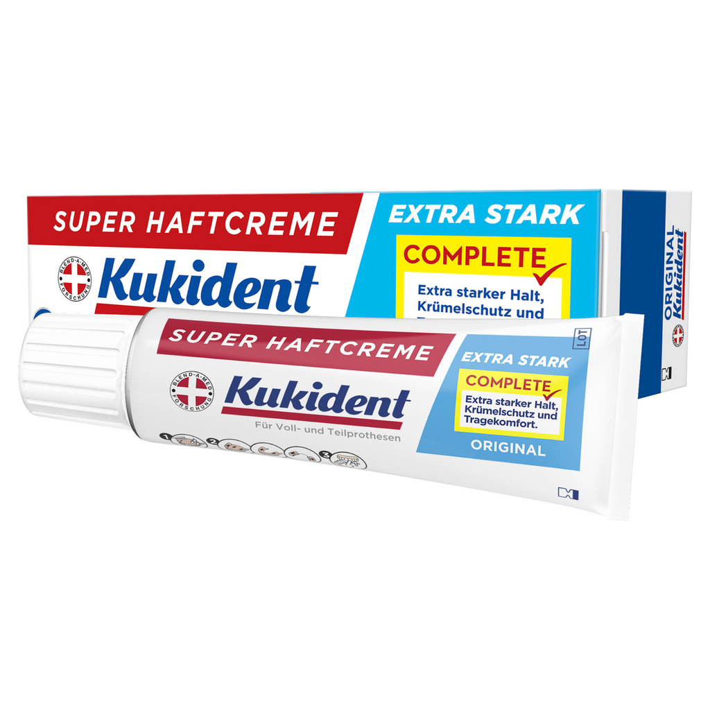 KUKIDENT Haftcreme Extra Stark<br>47 g, Creme, Original