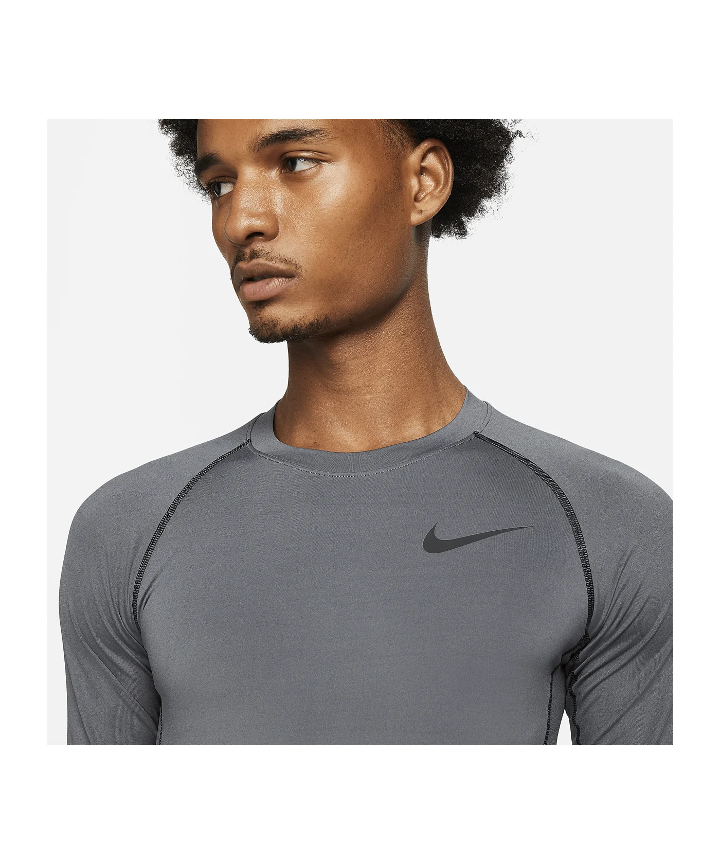 Nike Pro Longsleeve Grau Schwarz F068