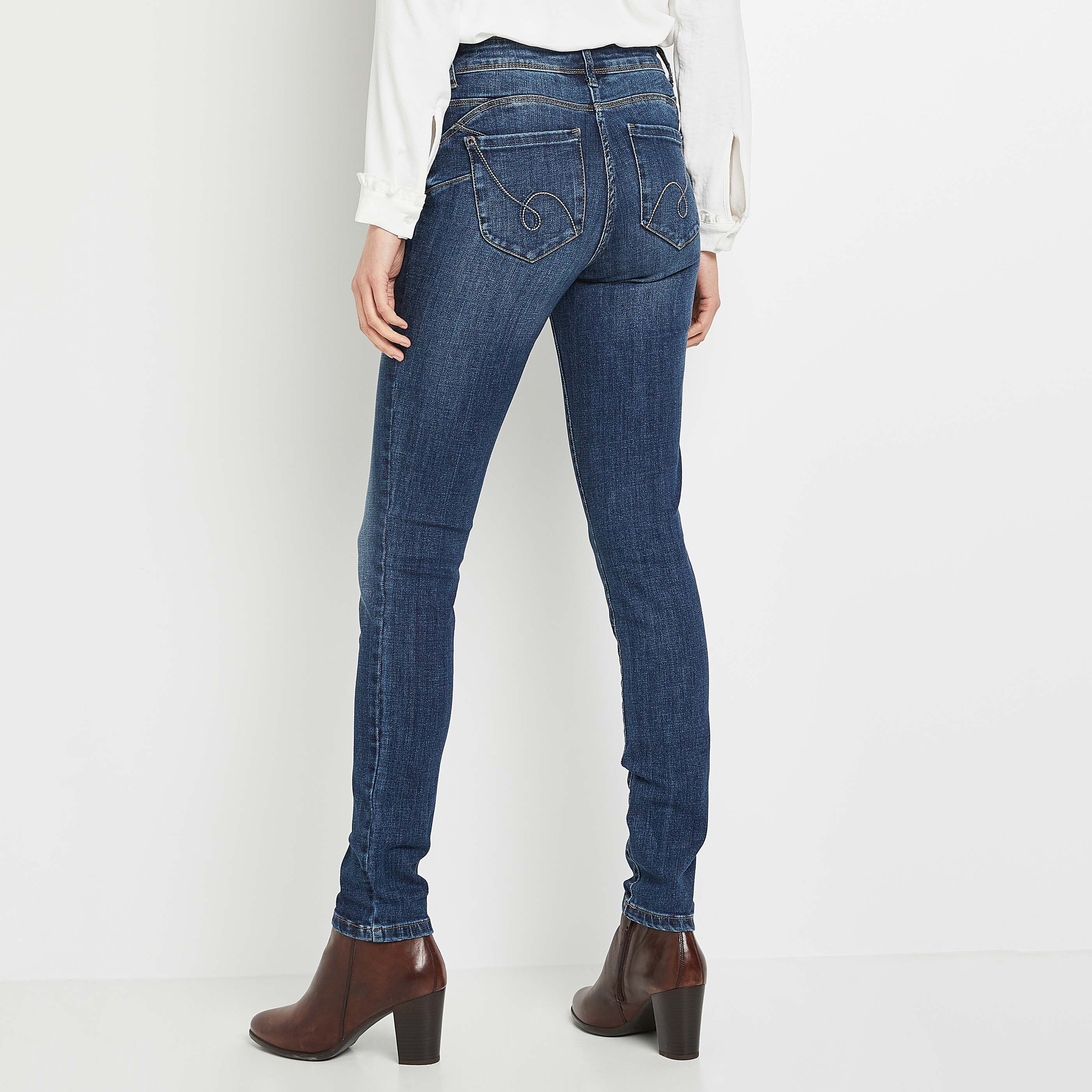 Jean slim push up RIO femme - DARK STONE