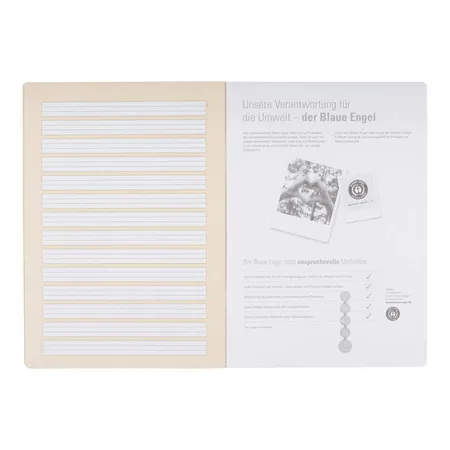 Oxford Recycling Schulheft A4, 16 Blatt, Lineatur 1, 90 g/m², Optik Paper®