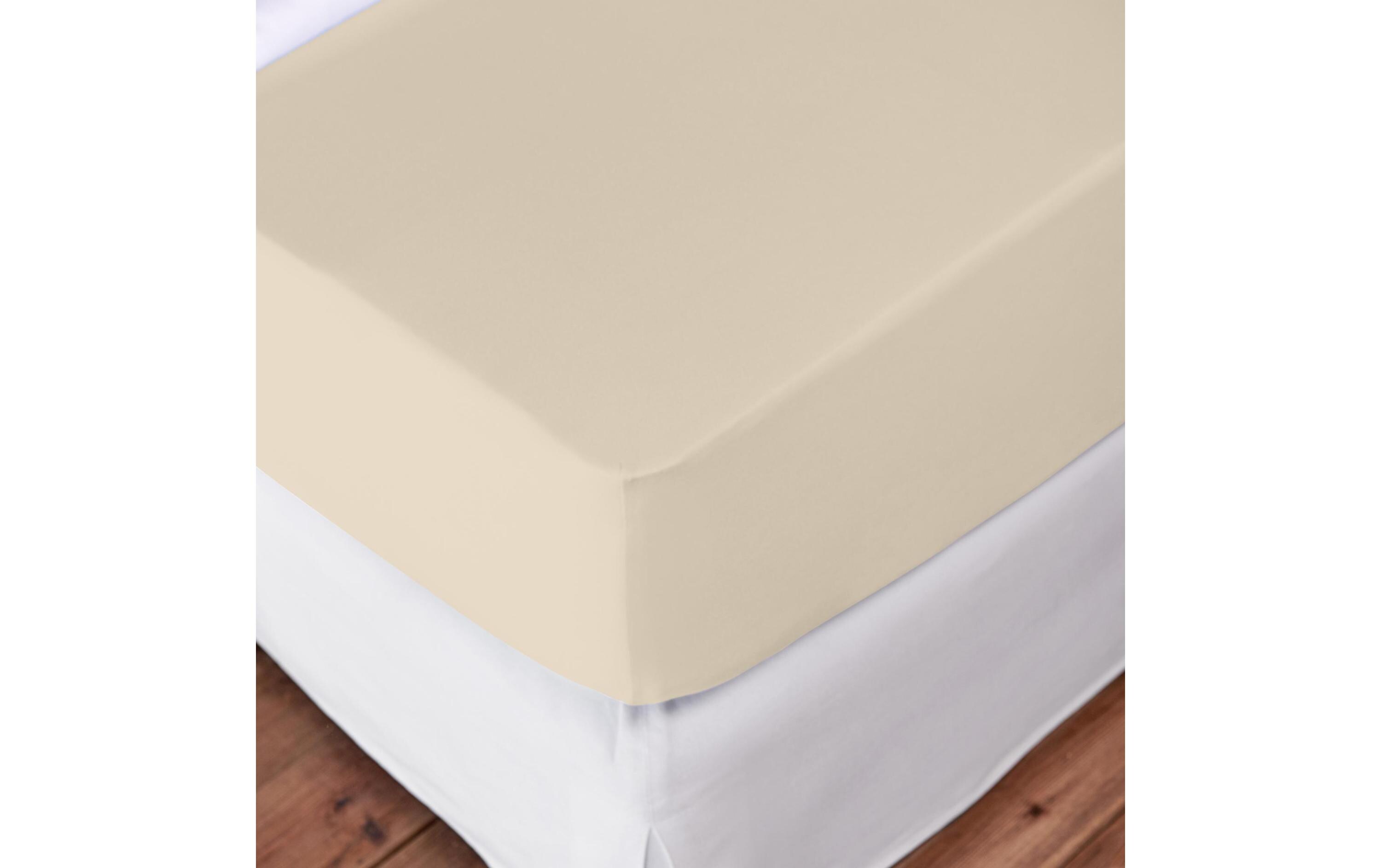 Fixleintuch Albany 90 x 190-100 x 200 cm, BeigeLiving Home - qualitativ hochwertige Bettbezüge für Ihr Zuhause