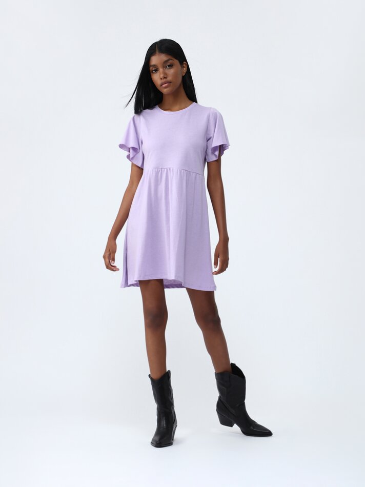 Vestido de manga curta - Lilás