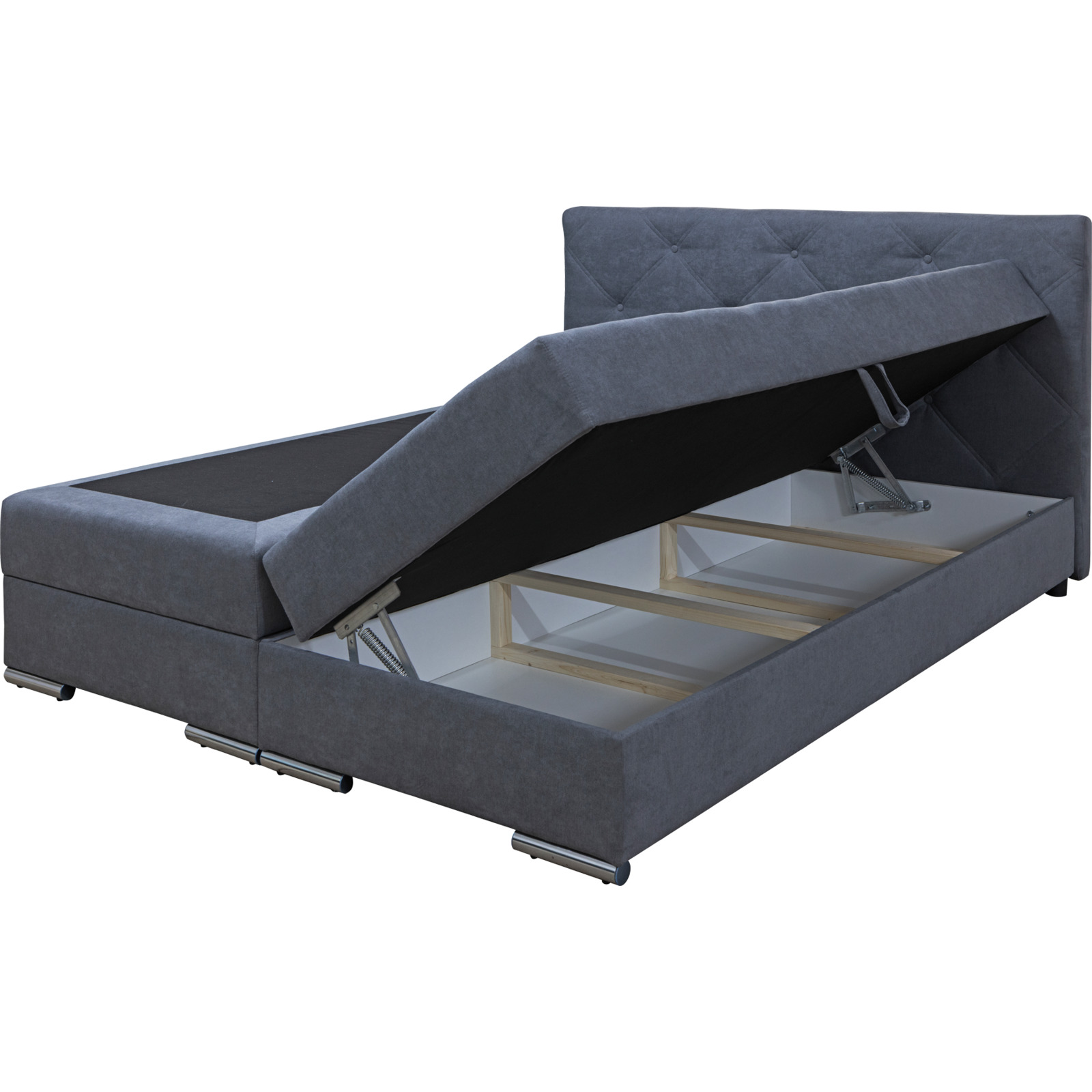 Boxspringbett Marco Stoff anthrazit 180 x 200 cm