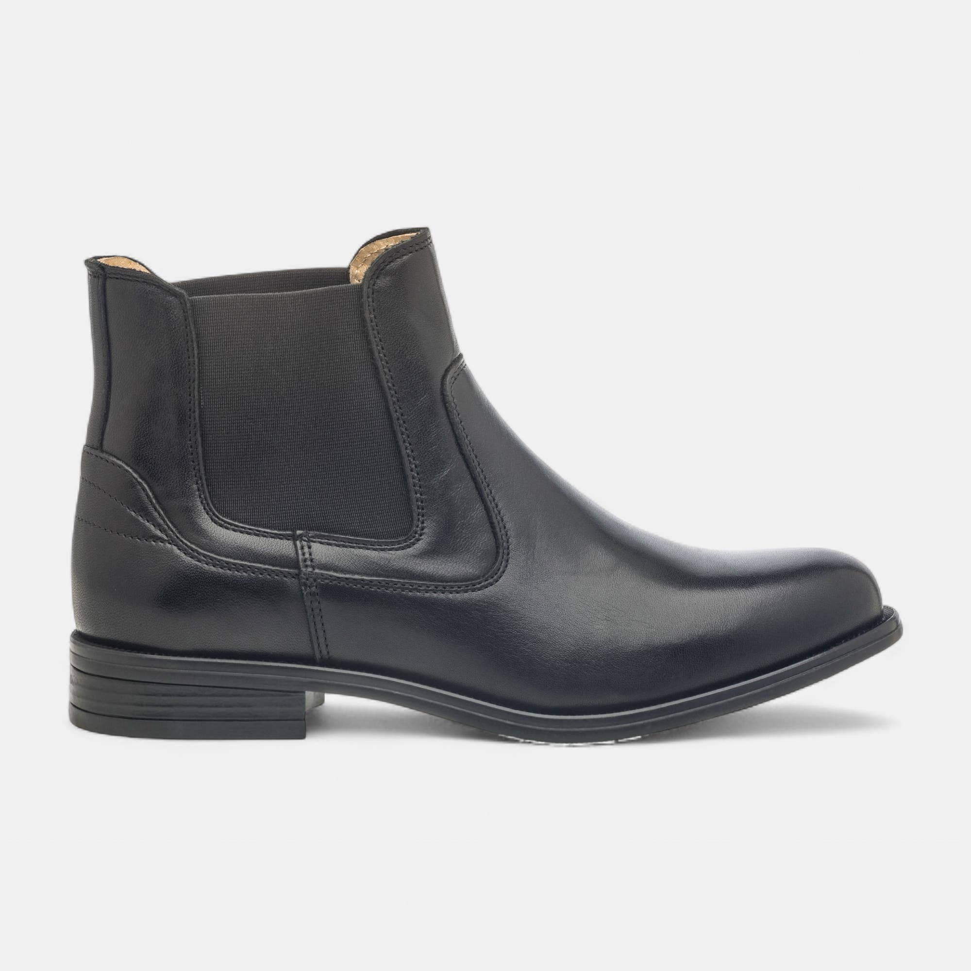 Boots chelsea Femme en cuir noir