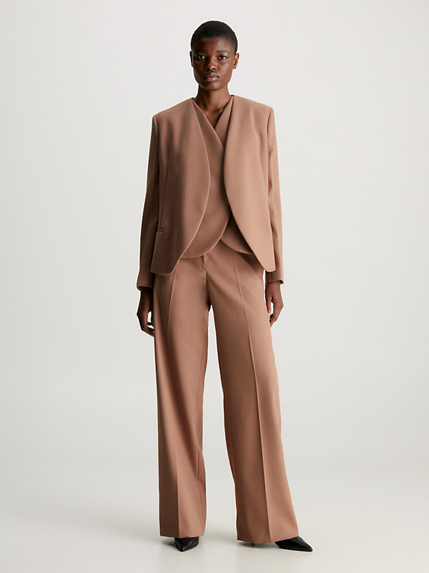 Blazer de alfaiataria em sarja macia