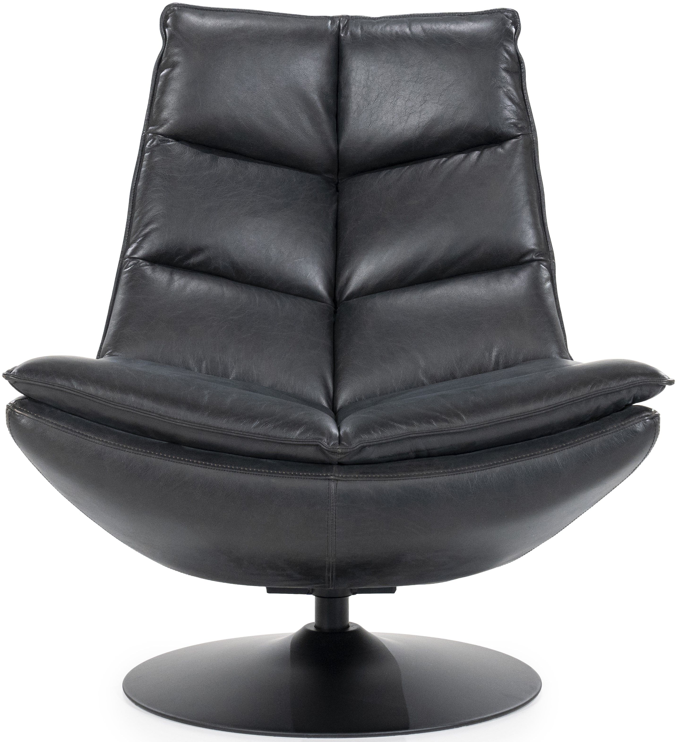 Draaifauteuil - zwart boho leder | 95939 Sven B89 x D86 x H93 cm