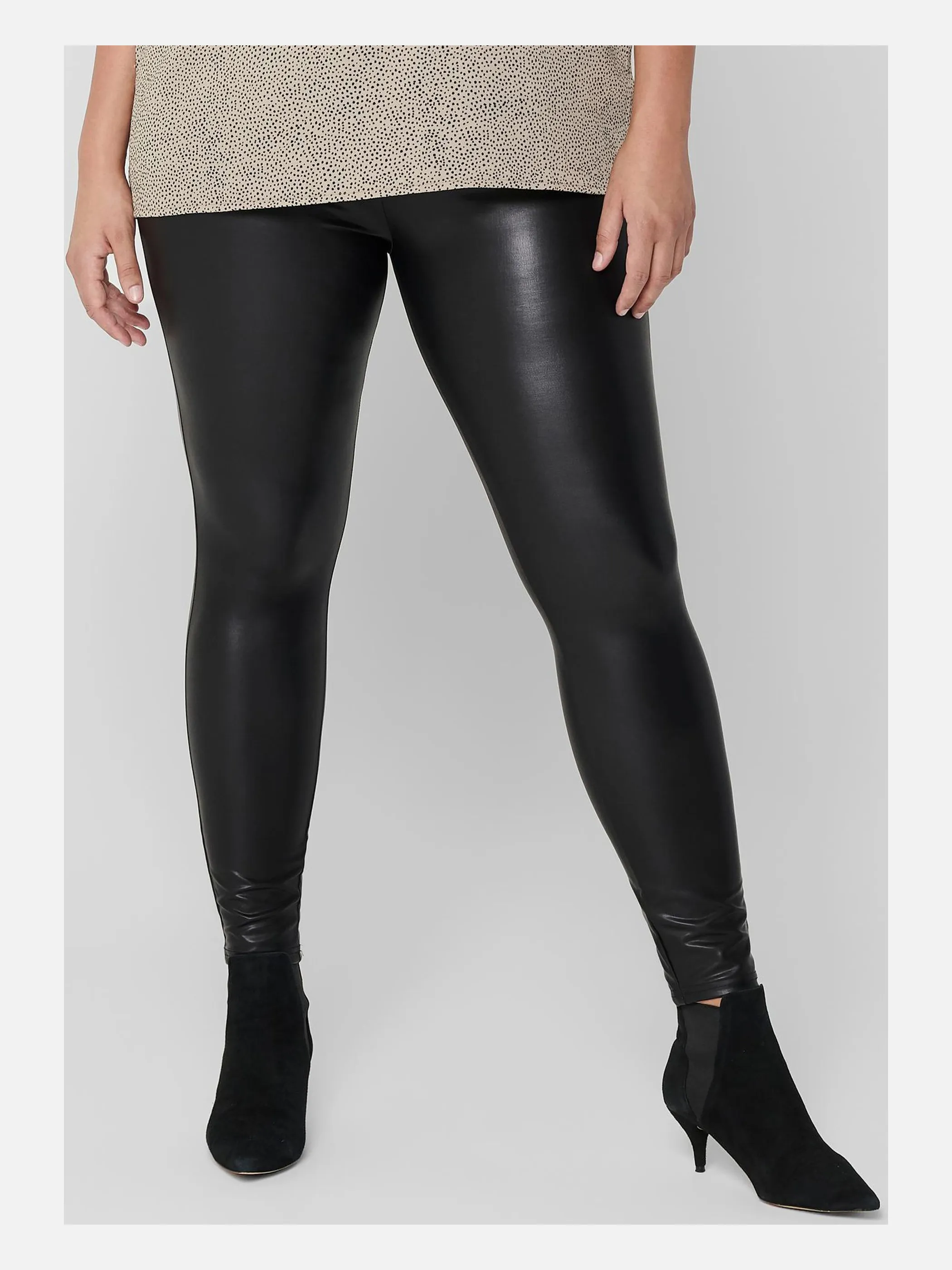 Only Carmakoma CARROOL COATED LEGGIN Kunstlederleggings