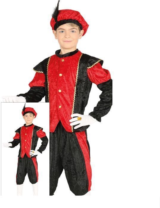 Fiestas Guirca - Pietenpak - Zwart/Rood - Kinderen - Welkom Sinterklaas