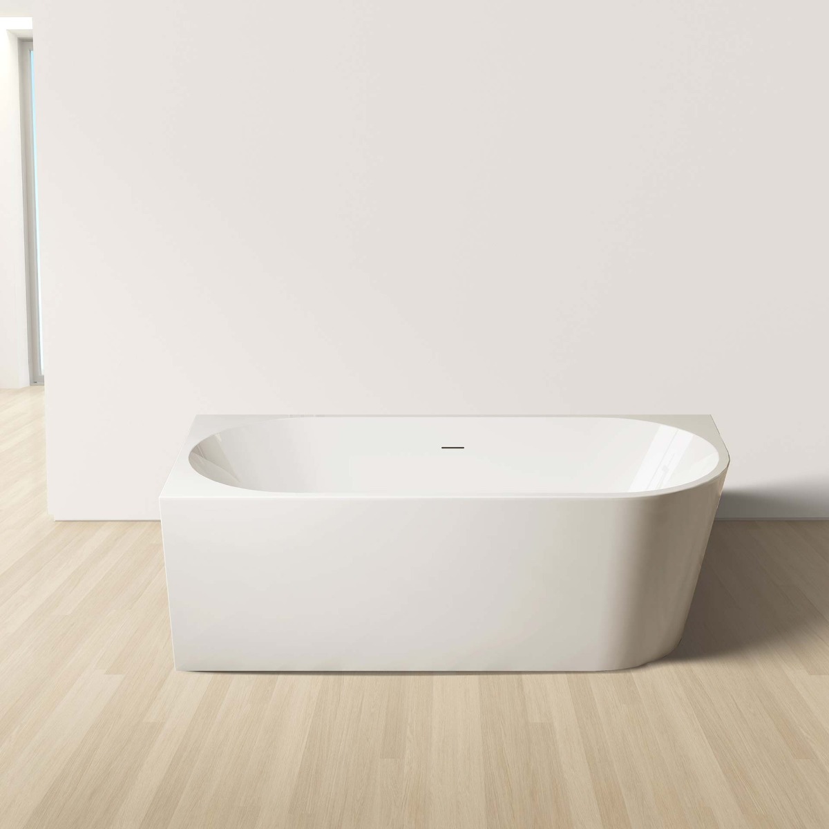 Sanigoods Zoro hoekbad links 170x80cm wit glans