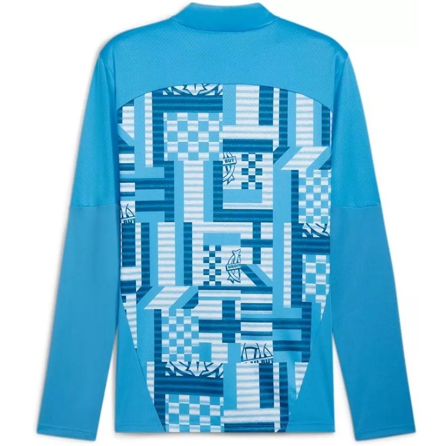 Marseille Maillot d'Entraînement Avant-Match Fermeture Éclair 1/4 - Bleu/Ocean Tropic