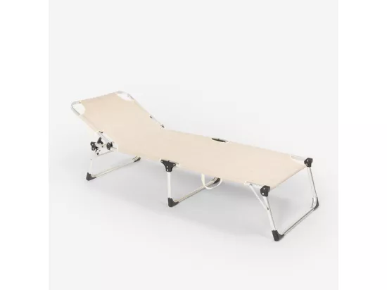 2 chaises longues pliantes de plage en aluminium Koh Samui