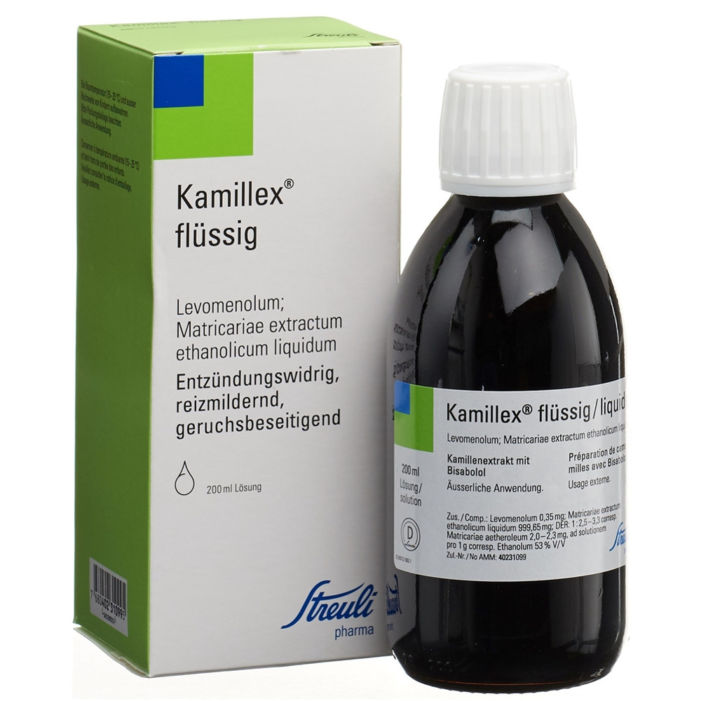 KAMILLEX liq Fl 200 ml<br>200 ml, Flasche, Lösung zur Anwendung auf der Haut