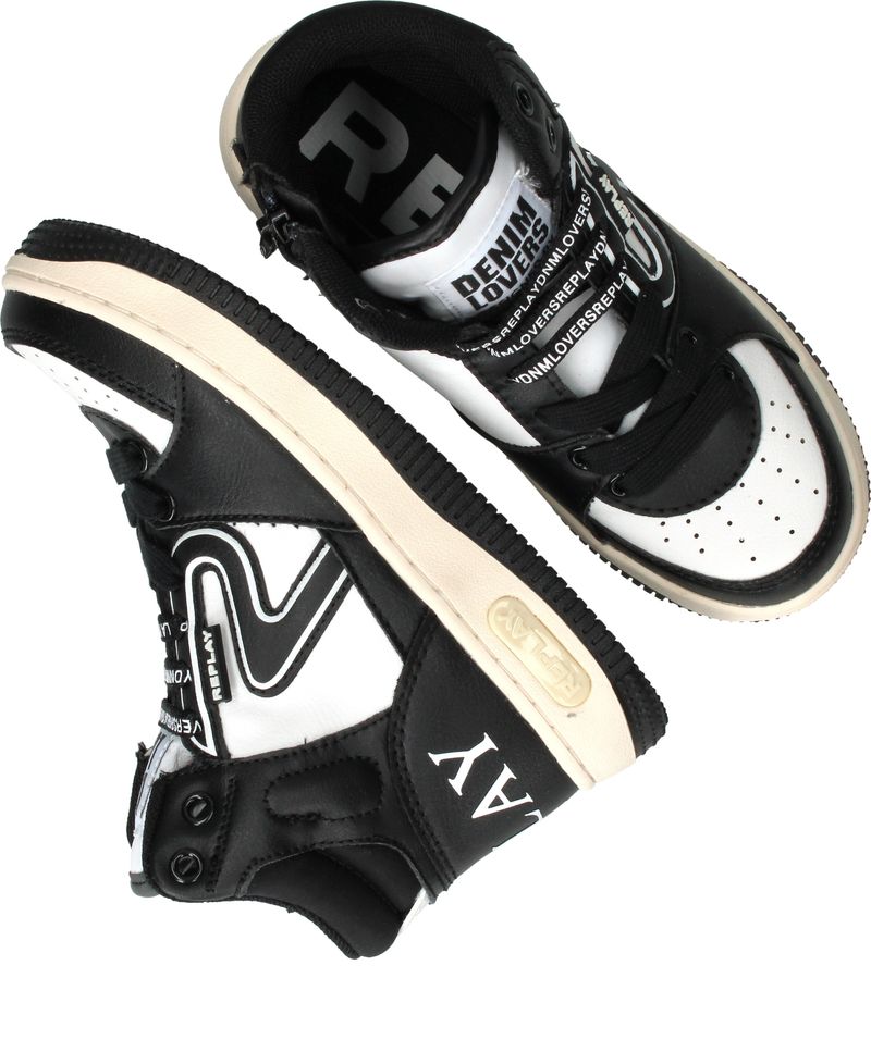 Replay Epic Jr MID 4 Sneakers Zwart Meisjes Jongens