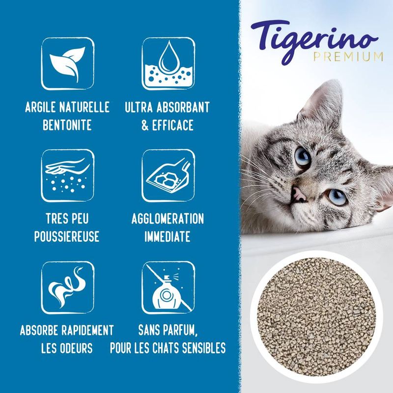 Litière Tigerino Canada Style Sensitive, sans parfum sur bitiba
