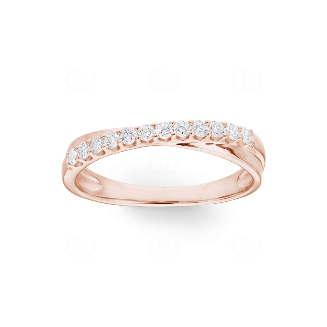0.26 Karat Diamantring 750/18 K Roségold