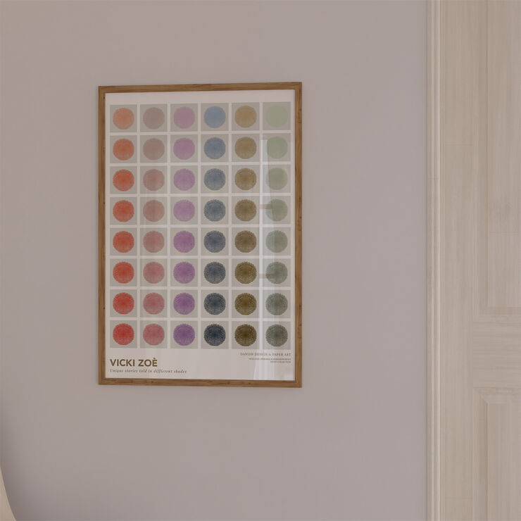 Poster & Frame VICKI ZOÉ - Flower - In Tone Color Selection Flerfarvet