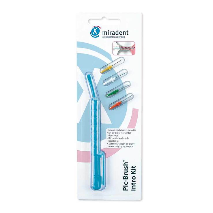 Miradent Interd.PIC-Brush Intro Kit blau 1Hal. + 4B., 1 St