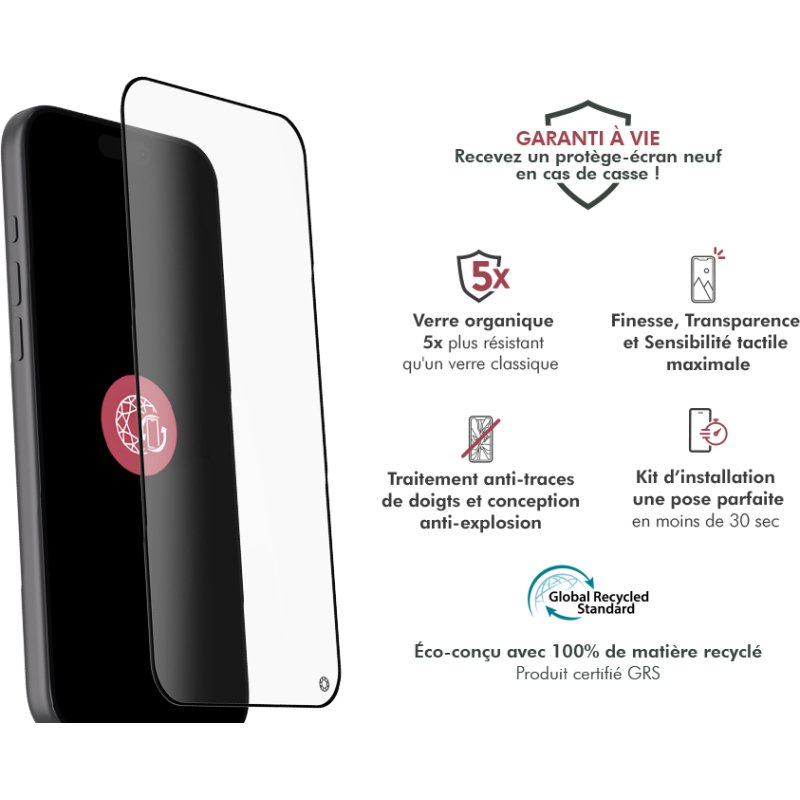BIG BEN FGOGIP17PMORIG écran et protection arrière de téléphones portables Protection d'écran transparent Apple 1 pièce(s)