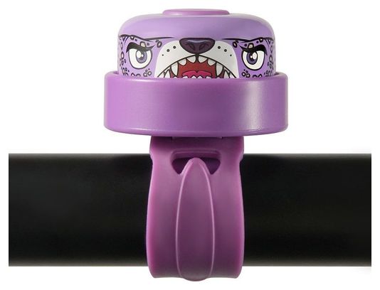 Sonnette de vélo enfants|Léopard violet|Crazy Safety |Colorée  facile à utiliser