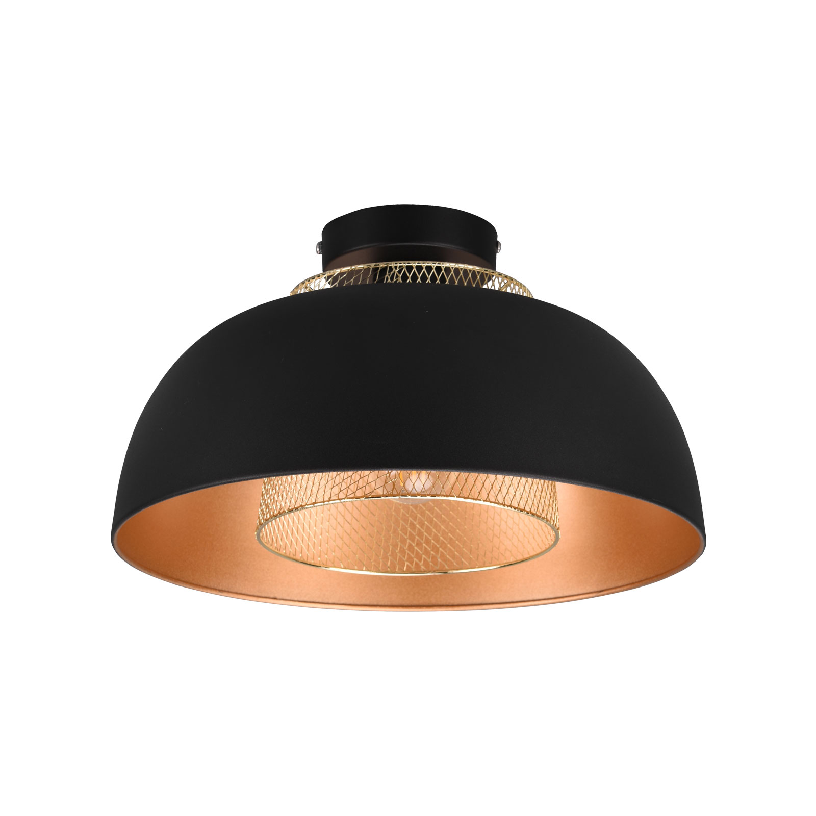 Deckenleuchte - schwarz-gold - Industrial Style - 35 cm
