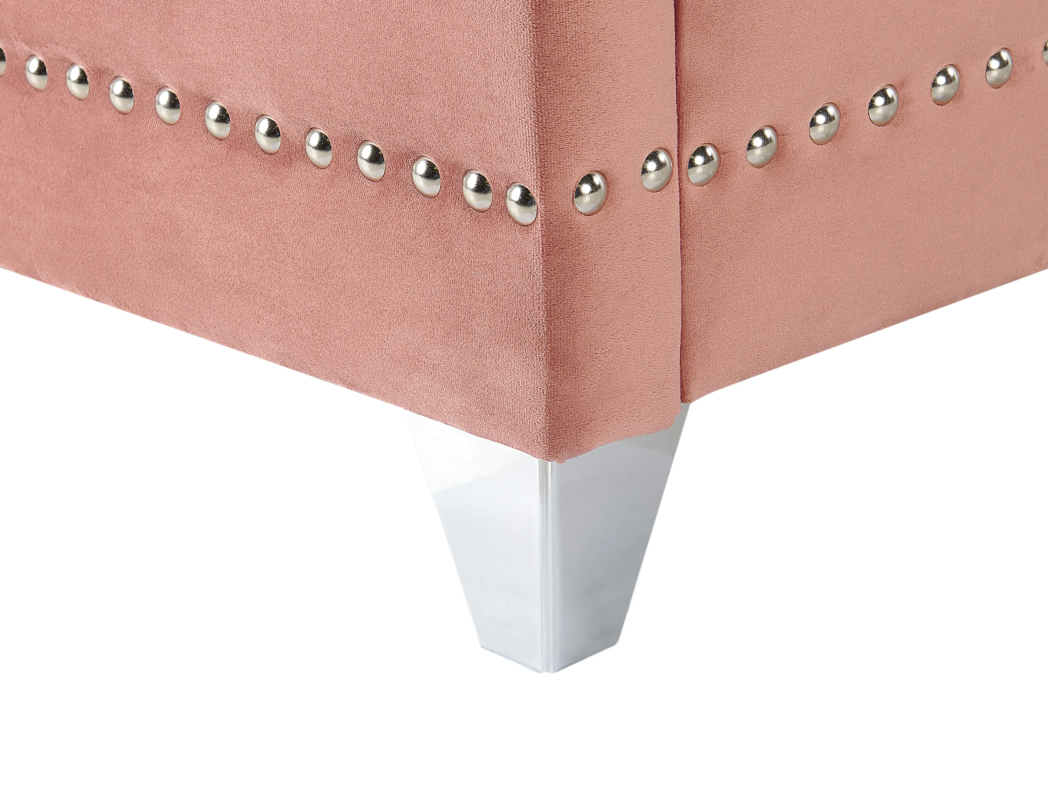 Bed Fluweel AYETTE 160 x 200 cm Roze