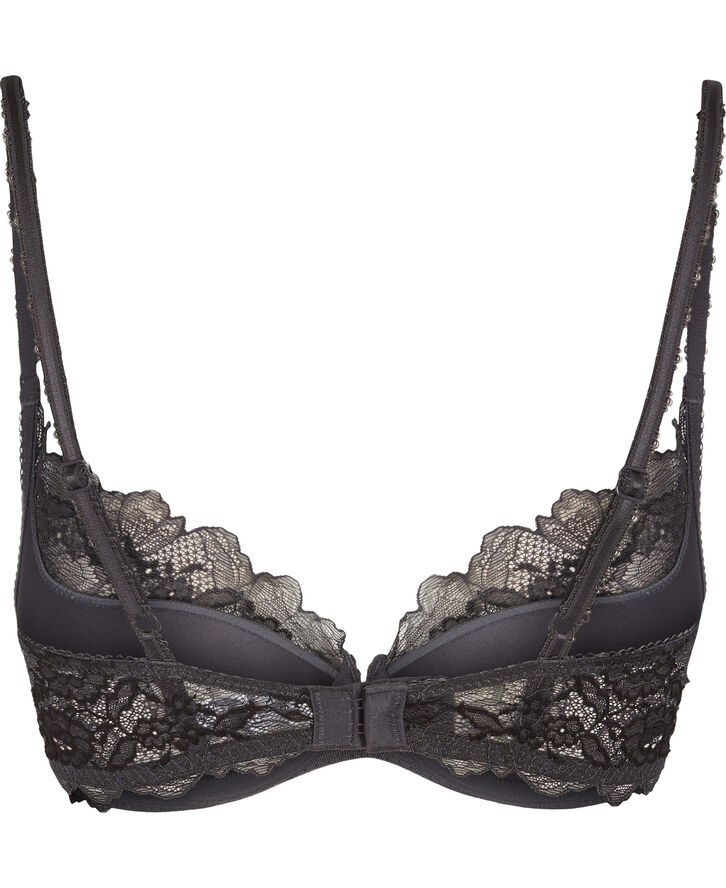 Wacoal Lace perfection push up bra Charcoal