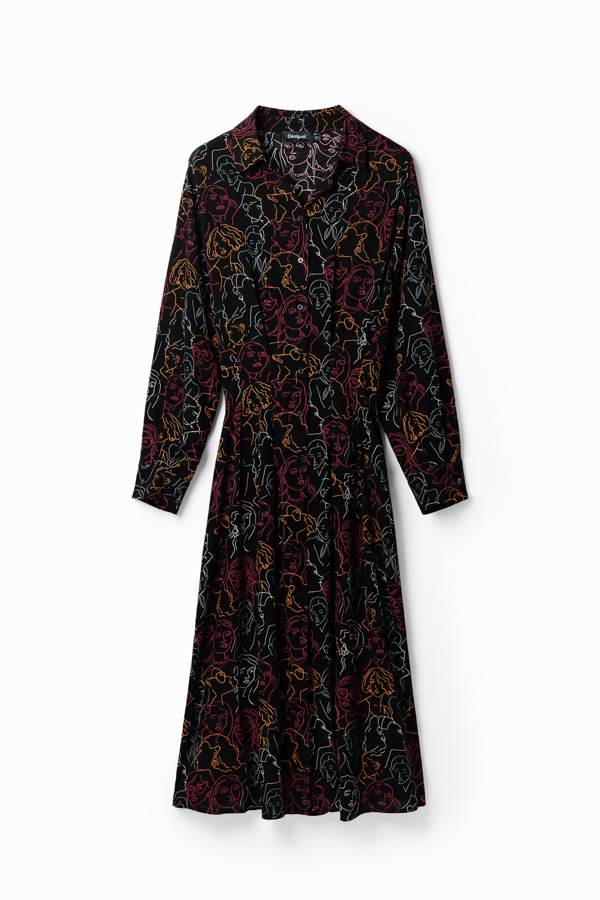 Vestido midi camisero caras