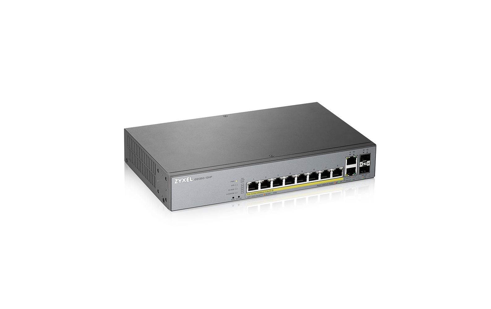 PoE+ Switch GS1350-12HP 10 Port<br>Smart-Managed Switch Speziell für die Überwachung