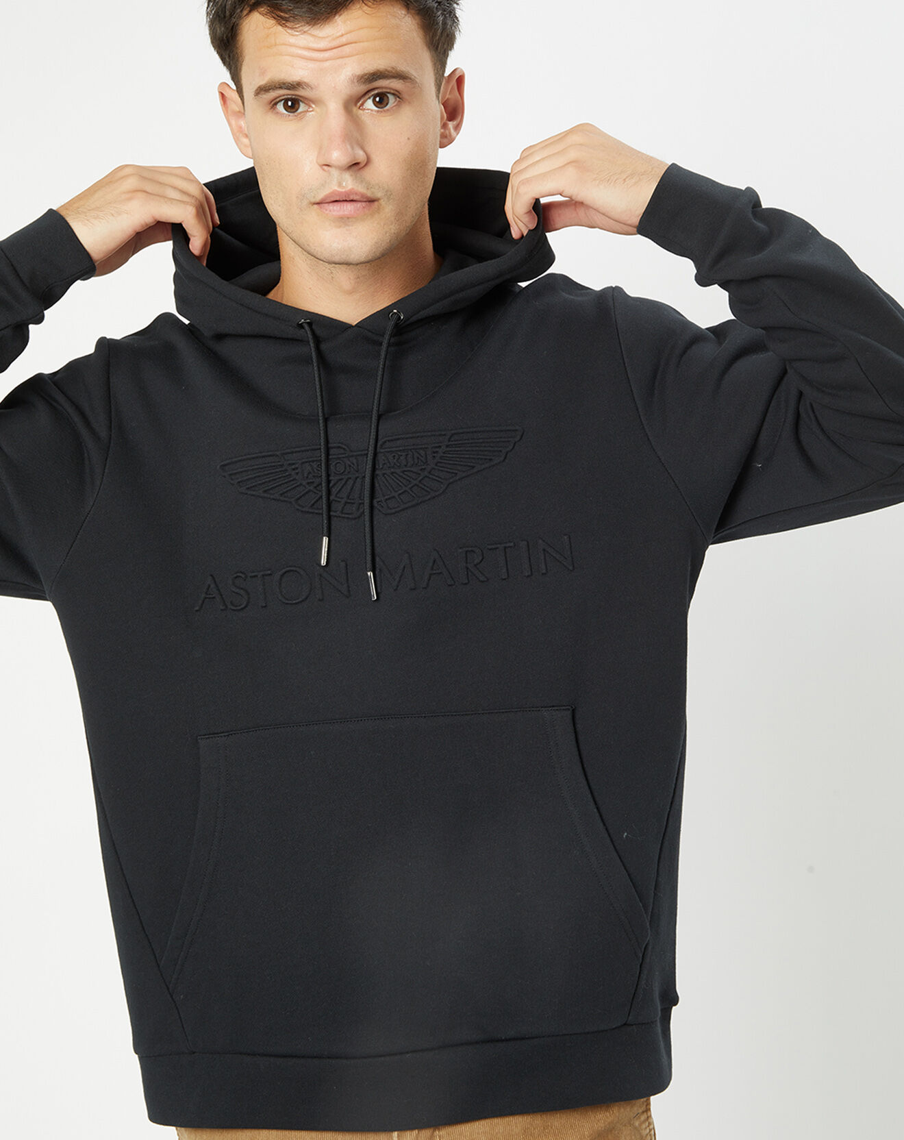 Hackett London Sweat à capuche Aston Martin Racing Embossed noir