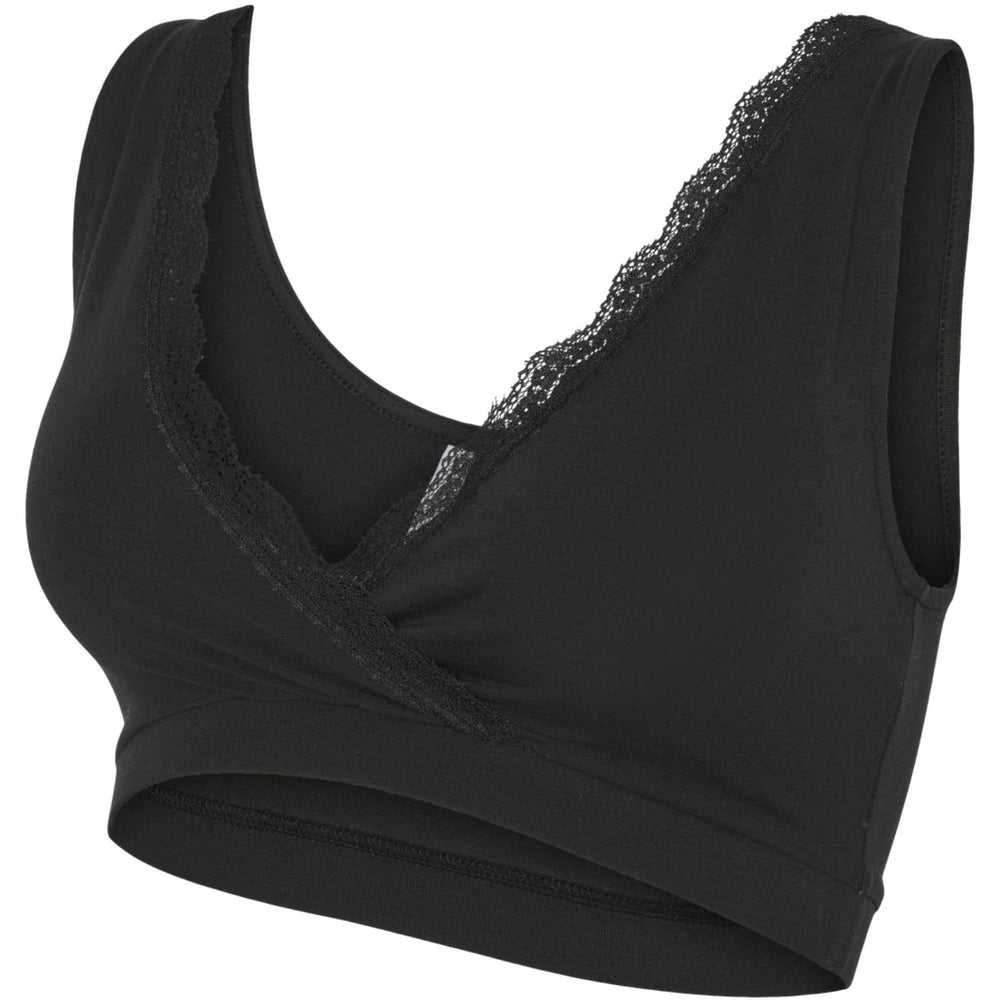 Køb Mama;licious Snow White Black Mlhelena Crossy Lace Bra 2F 2-P Noos