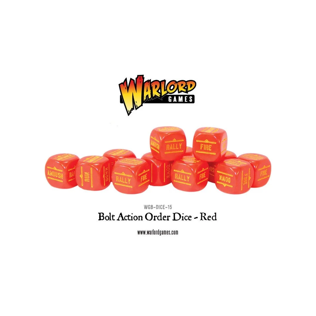 Bolt Action - Bolt Action Orders Dice packs - Red