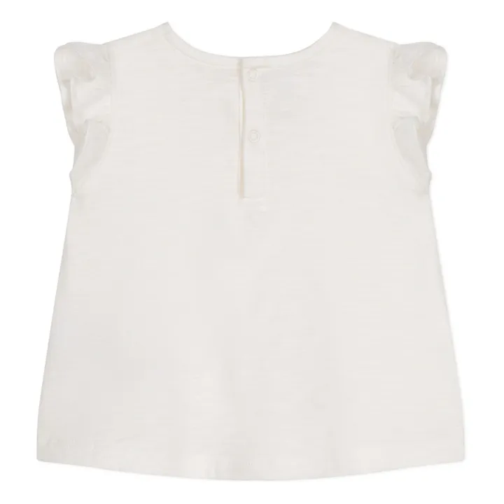 Petit Bateau Top Muse Jersey Flammé | Ecru