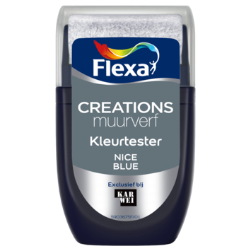 Flexa Creations muurverf kleurtester mat nice blue 30 ml