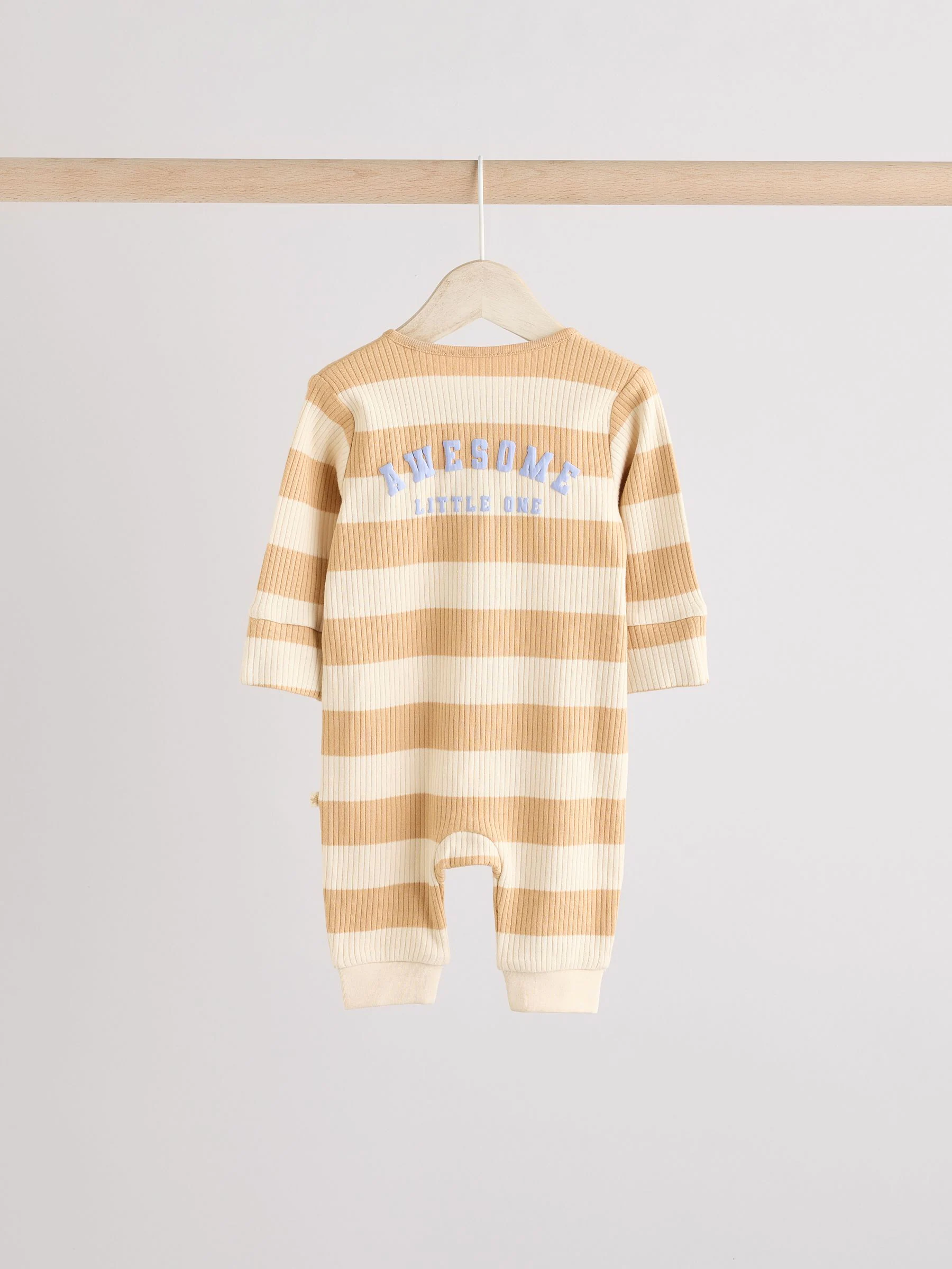 Milk Club naturel - Set van 3 baby pyjama's zonder voetjes met tweewegrits van katoen (0mnd-3jr)