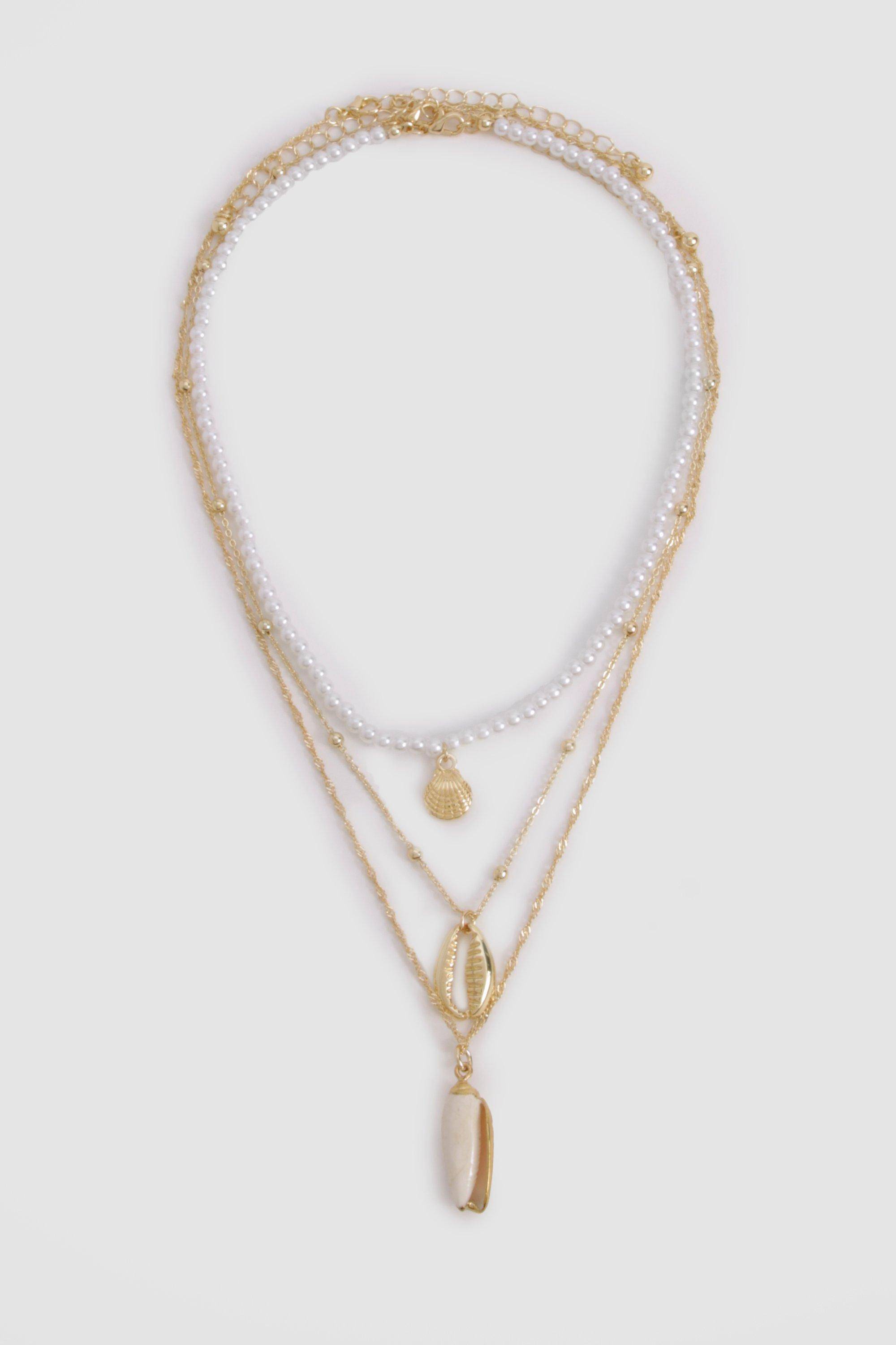 boohoo Lot De 3 Colliers Coquillages
